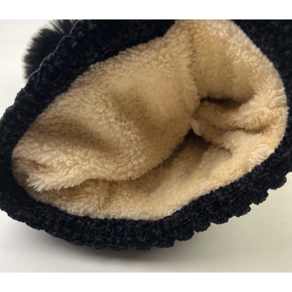 Black Bear Stretch Beanie Hat Insulated and Has Soft Fluffy Ears